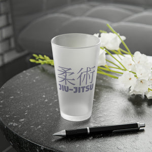 Strategic Sips: Jiu-Jitsu Tactics Etched Pint Glass for Connoisseurs, 16oz