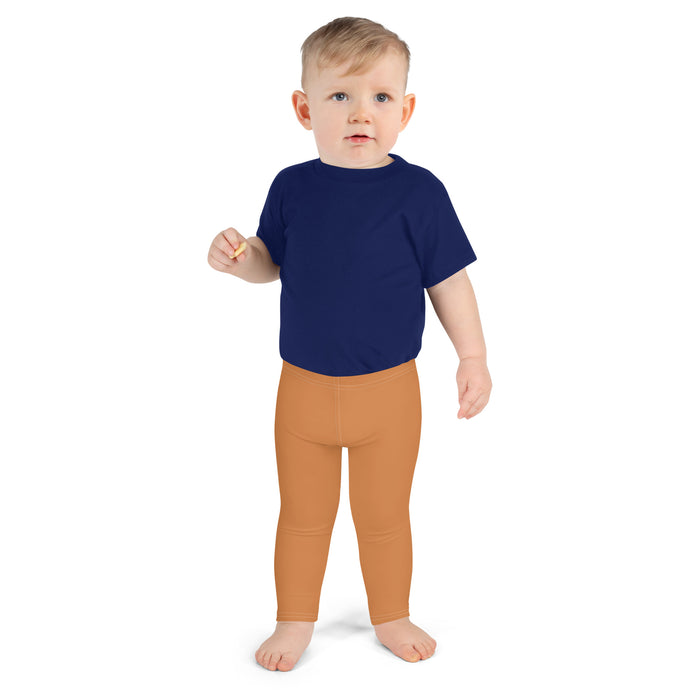 Active Adventures: Solid Color Leggings for Energetic Boys - Raw Sienna Boys Exclusive Kids Leggings Solid Color