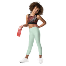 Active Adventures: Solid Color Leggings for Young Girls - Surf Crest