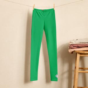 Active & Casual Wear: Youth Girls Solid Color Leggings for Every Occasion - Jade