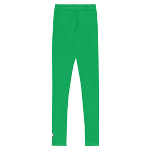 Active & Casual Wear: Youth Girls Solid Color Leggings for Every Occasion - Jade