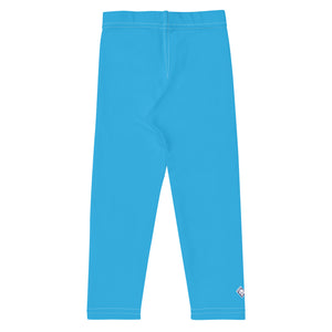 Active Days, Bright Ways: Solid Workout Leggings for Girls - Cyan