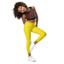 Active Days, Vibrant Ways: Girls' Solid Workout Leggings - Golden Sun Exclusive Girls Kids Leggings Solid Color