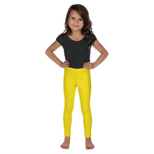 Active Days, Vibrant Ways: Girls' Solid Workout Leggings - Golden Sun Exclusive Girls Kids Leggings Solid Color