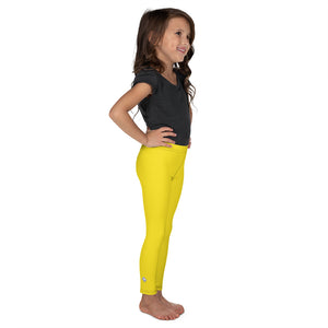 Active Days, Vibrant Ways: Girls' Solid Workout Leggings - Golden Sun Exclusive Girls Kids Leggings Solid Color