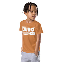 Active Lifestyle Attire: Boy's Short Sleeve Judo Rash Guard - Raw Sienna Boys Exclusive Judo Kids Rash Guard Short Sleeve