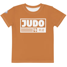 Active Lifestyle Attire: Boy's Short Sleeve Judo Rash Guard - Raw Sienna Boys Exclusive Judo Kids Rash Guard Short Sleeve