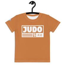 Active Lifestyle Attire: Boy's Short Sleeve Judo Rash Guard - Raw Sienna Boys Exclusive Judo Kids Rash Guard Short Sleeve