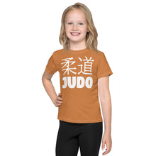 Active Lifestyle Wear: Girl's Short Sleeve Classic Judo Rash Guard - Raw Sienna Exclusive Girls Judo Kids Rash Guard Short Sleeve