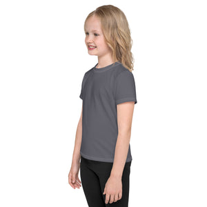 Active Style: Girls Short Sleeve Solid Color Rash Guard - Charcoal Exclusive Girls Kids Rash Guard Running Short Sleeve Solid Color Swimwear