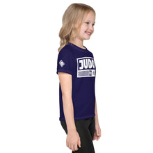 Active Wear Essential: Girl's Short Sleeve Judo Rash Guard - Midnight Blue Exclusive Girls Judo Kids Rash Guard Short Sleeve