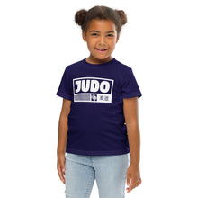 Active Wear Essential: Girl's Short Sleeve Judo Rash Guard - Midnight Blue Exclusive Girls Judo Kids Rash Guard Short Sleeve