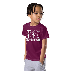 Adventure-Ready: Boy's Short Sleeve Classic Jiu-Jitsu Rash Guard - Tyrian Purple Boys Exclusive Jiu-Jitsu Kids Rash Guard Short Sleeve