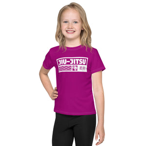 Adventurous Protection: Girl's Short Sleeve Jiu-Jitsu Rash Guard - Fresh Eggplant Exclusive Girls Jiu-Jitsu Kids Rash Guard Short Sleeve