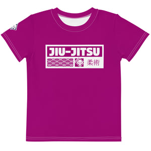 Adventurous Protection: Girl's Short Sleeve Jiu-Jitsu Rash Guard - Fresh Eggplant Exclusive Girls Jiu-Jitsu Kids Rash Guard Short Sleeve