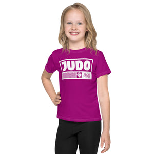 Adventurous Spirit: Girl's Short Sleeve Judo Rash Guard - Fresh Eggplant Exclusive Girls Judo Kids Rash Guard Short Sleeve