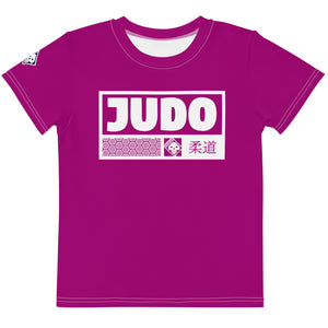 Adventurous Spirit: Girl's Short Sleeve Judo Rash Guard - Fresh Eggplant Exclusive Girls Judo Kids Rash Guard Short Sleeve