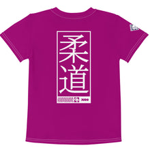 Adventurous Spirit: Girl's Short Sleeve Judo Rash Guard - Fresh Eggplant Exclusive Girls Judo Kids Rash Guard Short Sleeve