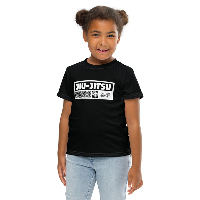 Stylish Sun Defense: Girl's Short Sleeve Jiu-Jitsu Rash Guard - Noir Exclusive Girls Jiu-Jitsu Kids Rash Guard Short Sleeve