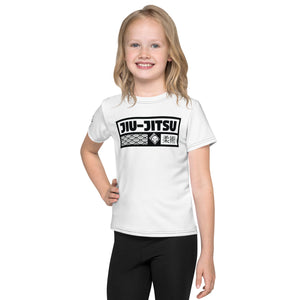 Fashionable Active Gear: Girl's Short Sleeve Jiu-Jitsu Rash Guard - Snow Exclusive Girls Jiu-Jitsu Kids Rash Guard Short Sleeve