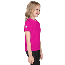 Colorful Sun Defense: Girls Short Sleeve Solid Color Rash Guard - Hollywood Cerise Exclusive Girls Kids Rash Guard Running Short Sleeve Solid Color Swimwear