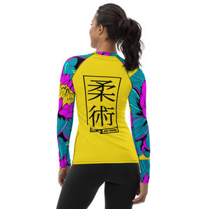 Womens Long Sleeve BJJ Rash Guard - Jiu-Jitsu 020 - Dahlia 001 Dahlia Exclusive Jiu-Jitsu Long Sleeve Rash Guard Womens