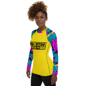 Womens Long Sleeve BJJ Rash Guard - Jiu-Jitsu 020 - Dahlia 001 Dahlia Exclusive Jiu-Jitsu Long Sleeve Rash Guard Womens