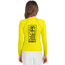 Youth Girls Judo Athletic Rash Guard – Long Sleeve Martial Arts Performance Wear - Golden Sun Exclusive Girls Judo Long Sleeve Rash Guard Youth