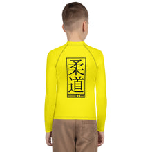 Youth Boys Judo Athletic Rash Guard – Long Sleeve Martial Arts Performance Wear - Golden Sun Boys Exclusive Judo Long Sleeve Rash Guard Youth