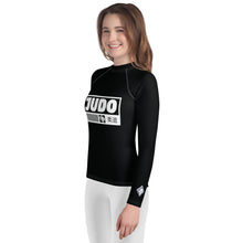 Youth Girls Martial Arts Rash Guard – Long Sleeve Judo Training Top - Noir Exclusive Girls Judo Long Sleeve Rash Guard Youth