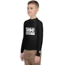 Youth Boys Martial Arts Rash Guard – Long Sleeve Judo Training Top - Noir Boys Exclusive Judo Long Sleeve Rash Guard Youth