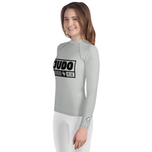 Youth Girls Long Sleeve Judo Rash Guard – Training and Competition Apparel - Smoke Exclusive Girls Judo Long Sleeve Rash Guard Youth