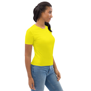 Athletic Fit Women's BJJ Rash Guard - Solid Color Short Sleeves - Golden Sun