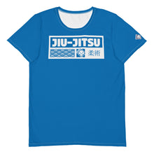 Athletic Men's Short Sleeve Jiu-Jitsu Rash Guard - Durable and Stylish - Azul