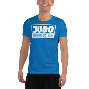 Athletic Men's Short Sleeve Judo Rash Guard - Lightweight Design - Azul