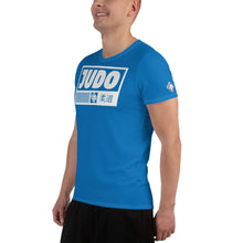 Athletic Men's Short Sleeve Judo Rash Guard - Lightweight Design - Azul