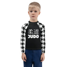 Authentic Training: Houndstooth Boy's Long Sleeve Classic Judo BJJ Rash Guard Boys Exclusive Houndstooth Judo Kids Long Sleeve Rash Guard