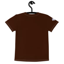 Beach Adventure: Boy's Short Sleeve Classic Judo Rash Guard - Chocolate Boys Exclusive Judo Kids Rash Guard Short Sleeve