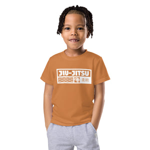 Beach Day Essential: Boy's Short Sleeve Jiu-Jitsu Rash Guard - Raw Sienna Boys Exclusive Jiu-Jitsu Kids Rash Guard Short Sleeve