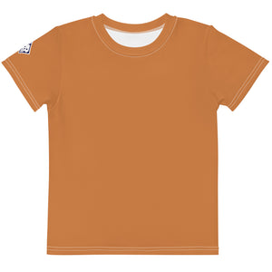 Beach Day Ready: Boys' Short Sleeve Solid Color Rash Guard - Raw Sienna Boys Exclusive Kids Rash Guard Running Short Sleeve Solid Color Swimwear