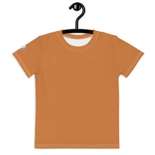 Beach Day Ready: Boys' Short Sleeve Solid Color Rash Guard - Raw Sienna Boys Exclusive Kids Rash Guard Running Short Sleeve Solid Color Swimwear