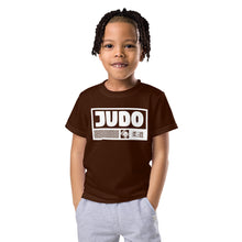 Beach Fun: Boy's Short Sleeve Judo Rash Guard - Chocolate Boys Exclusive Judo Kids Rash Guard Short Sleeve