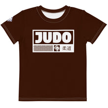 Beach Fun: Boy's Short Sleeve Judo Rash Guard - Chocolate Boys Exclusive Judo Kids Rash Guard Short Sleeve