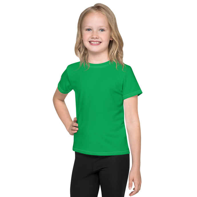 Beach-Ready Gear: Girls Short Sleeve Solid Color Rash Guard - Jade Exclusive Girls Kids Rash Guard Running Short Sleeve Solid Color Swimwear