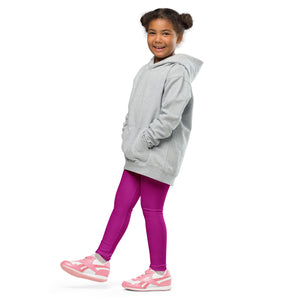 Bold and Bright: Solid Color Leggings for Active Girls - Fresh Eggplant