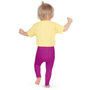 Bold and Bright: Solid Color Leggings for Active Girls - Fresh Eggplant