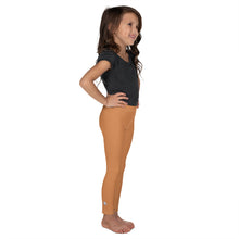Bold Moves: Solid Workout Leggings for Young Athletes - Raw Sienna Exclusive Girls Kids Leggings Solid Color