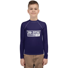Boys Brazilian Jiu-Jitsu Long Sleeve Rash Guard – No-Gi Performance Top - Midnight Blue