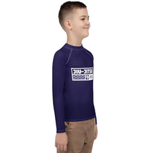 Boys Brazilian Jiu-Jitsu Long Sleeve Rash Guard – No-Gi Performance Top - Midnight Blue