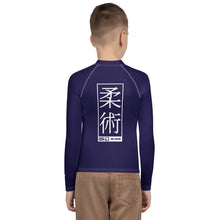 Boys Brazilian Jiu-Jitsu Long Sleeve Rash Guard – No-Gi Performance Top - Midnight Blue